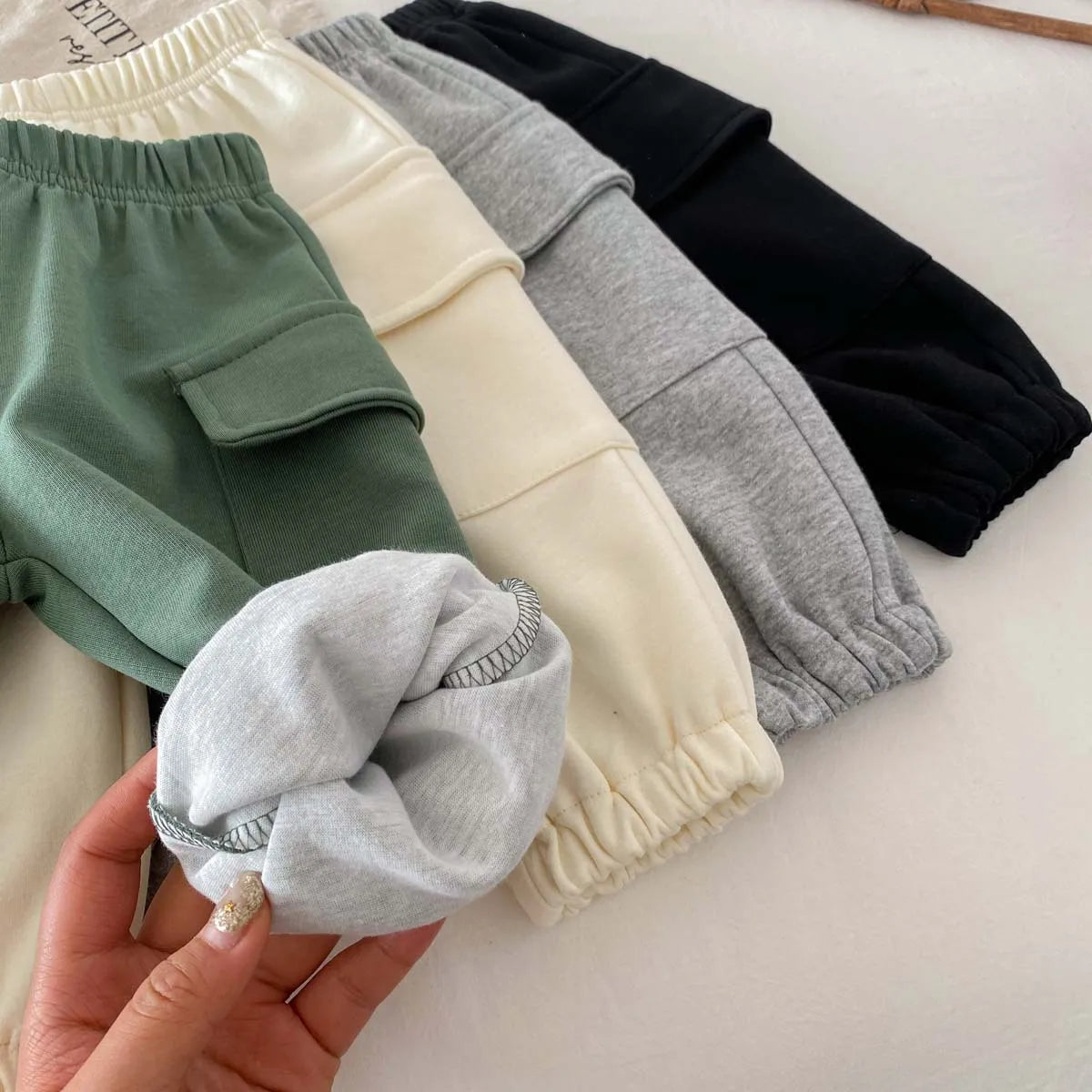2024 Spring New Fashion Large Pocket Pants Toddler 3M-6Y