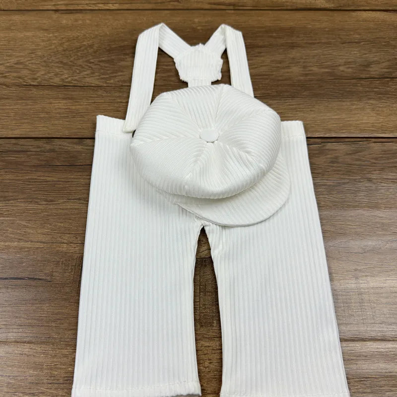 Newborn Photography Clothing Cap+Suspenders 2Pcs/set Outfits