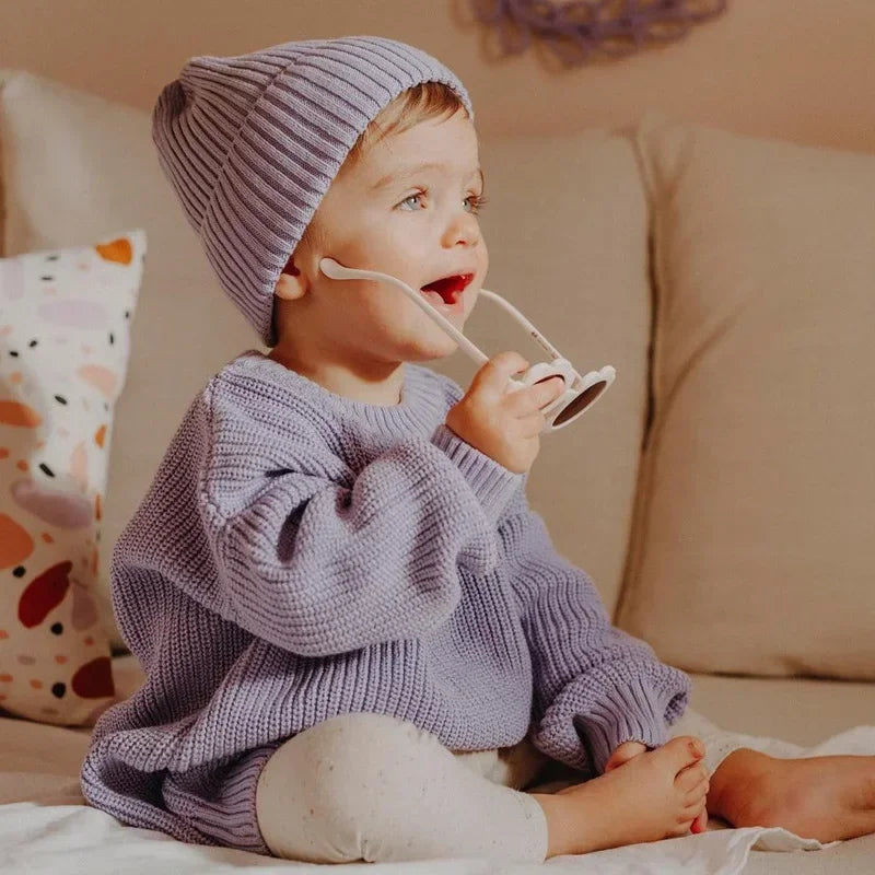 Baby Sweaters Solid Color Knitted Sweater