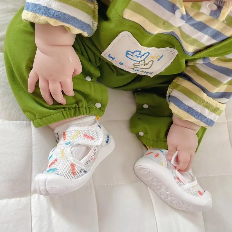 1-4T Baby Sandals Summer Breathable Air Mesh Unisex Shoes Anti-slip
