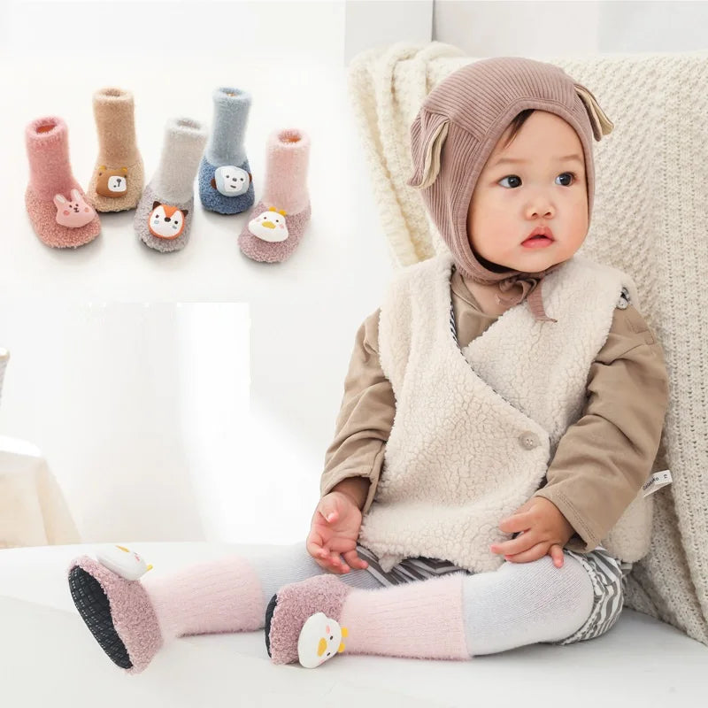 5 Colors Anti-Skid Toddler Socks 0-2Y