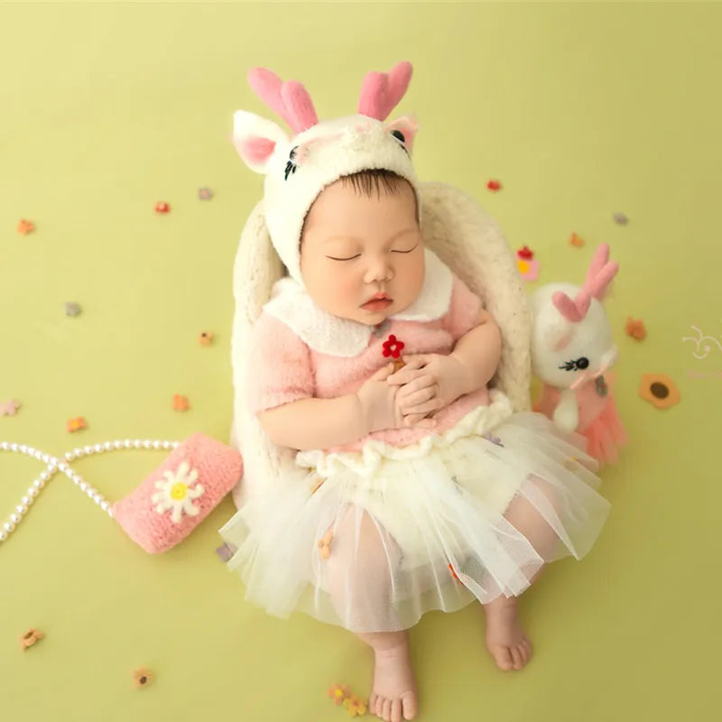 Newborn Photography Clothing Cute Dragon Hat+Clothes+Dolls 3Pcs/Set