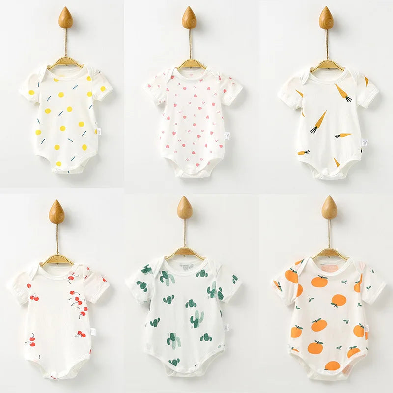 Cotton Baby Newborn Short-sleeved Bodysuit