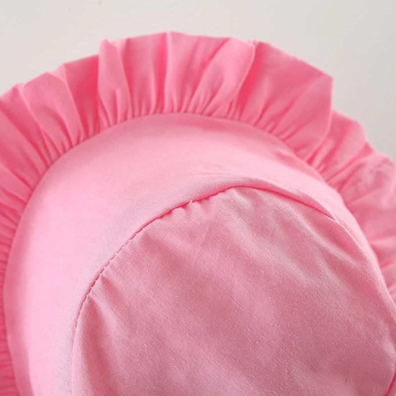 2pcs Cotton Baby Girls Dress+Sunhat Princess Clothes 1-3Y