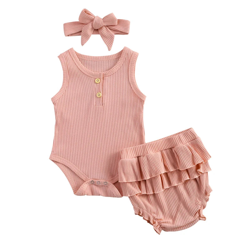 Summer Newborn Baby Girls Clothes Letter Bodysuit