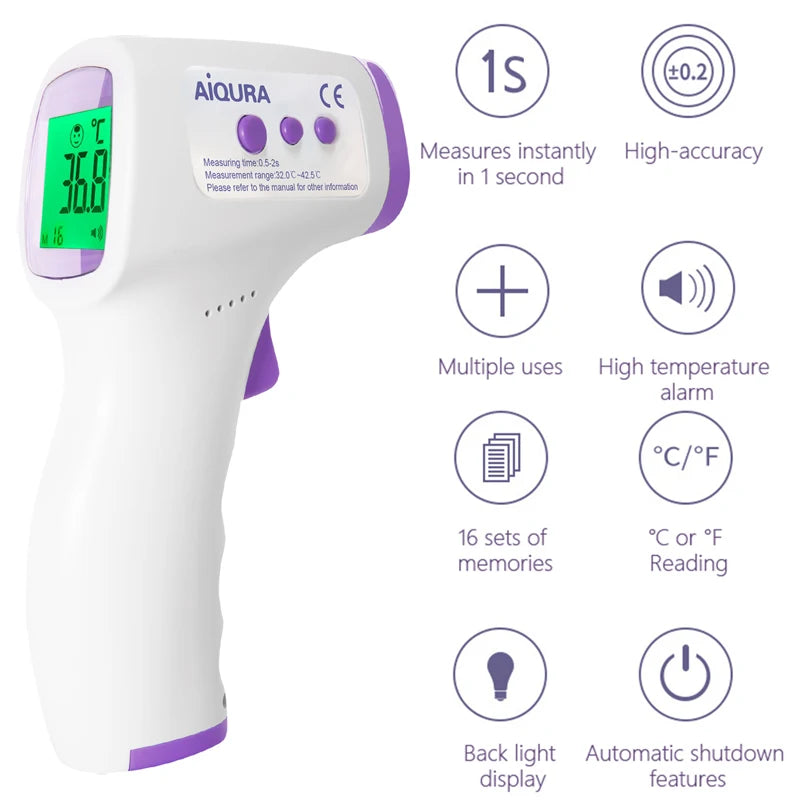 Tangsonic Baby Digital Infrared Thermometer Fever Contactless Forehead Thermometer Electronic Medical Temperature Meter Adult