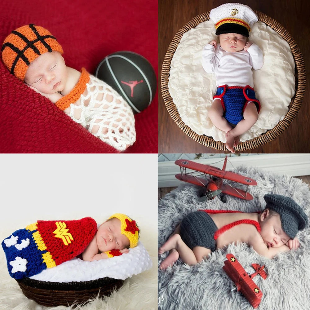 Crochet Wonder Woman Newborn Photo Props