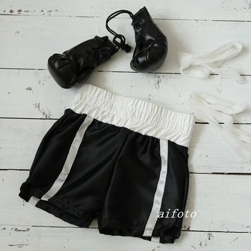 Baby Boxer Red Boxing Glove Shorts For Photography Props