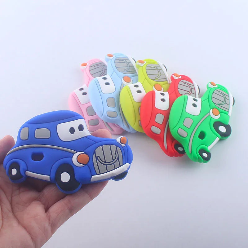 BPA Free 1pc Car Shaped Silicone Baby Teether Rodent Baby Teething Toys Chewable Baby Products Nursing Gift For Baby Boy