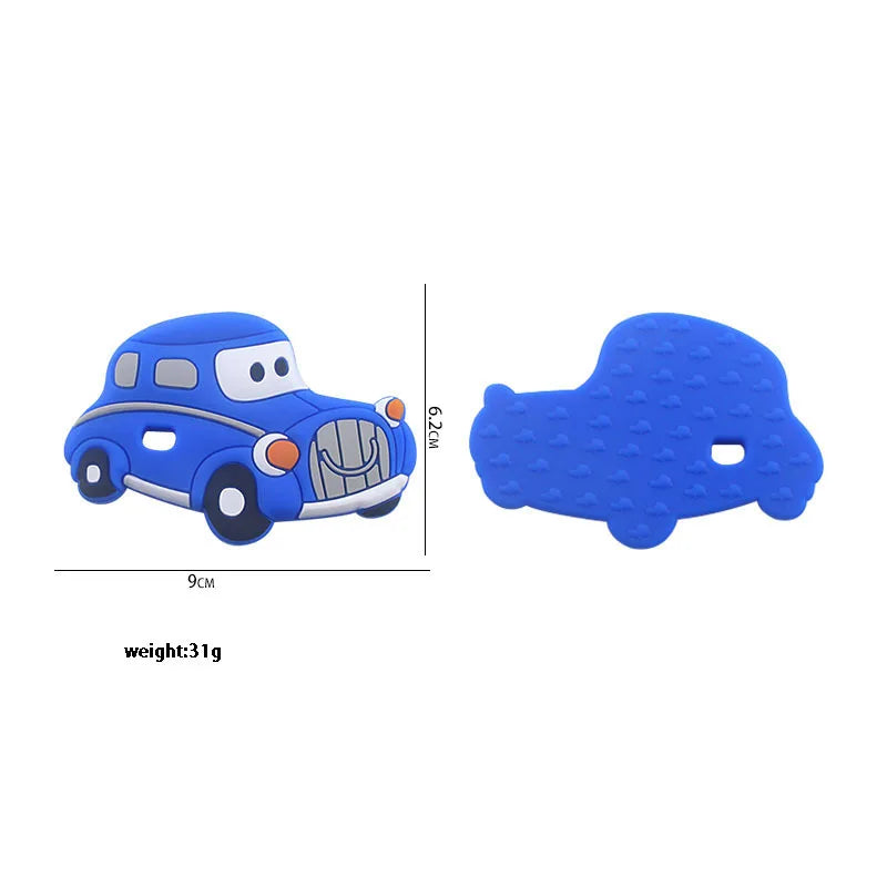 BPA Free 1pc Car Shaped Silicone Baby Teether Rodent Baby Teething Toys Chewable Baby Products Nursing Gift For Baby Boy