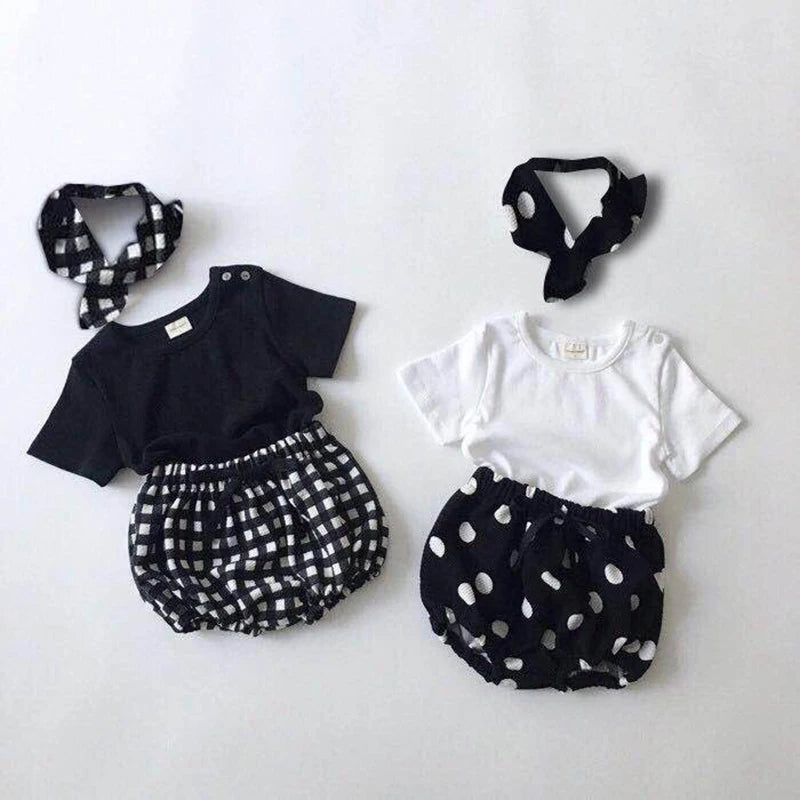 Korean Style Toddler Boys Clothes T shirts + PP shorts Infant Clothes