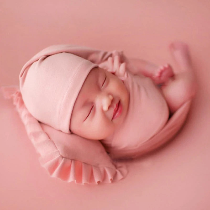 Soft Strong Stretch Baby Wraps Newborn Infant Elastic Photography Swaddlings With Hat Bebe Photo Props Wrap Blanket 40*165cm