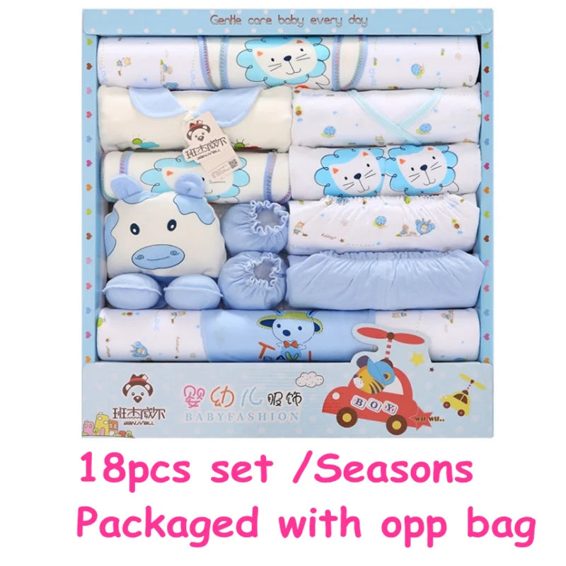 Baby Clothes Set For Newborn Bibs Cap Socks Blanket Cotton