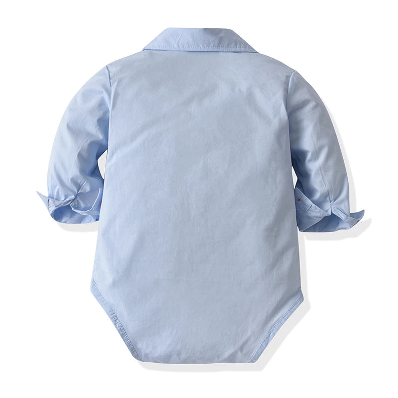 New Baby Suits Baby Boy Clothes Romper+ Suspenders Pants 2Pcs