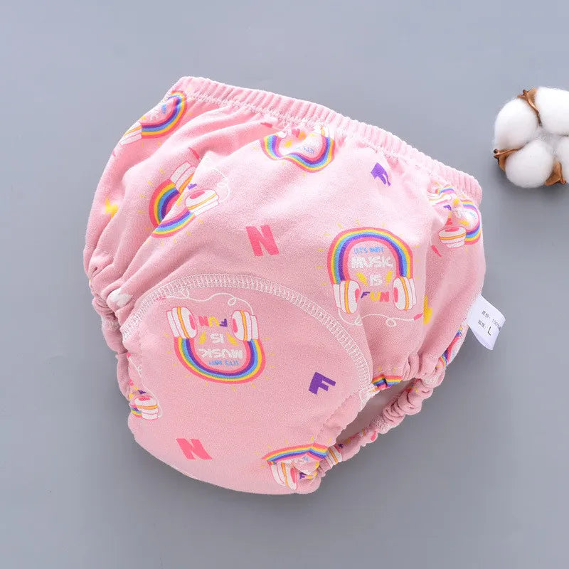 Baby Reusable Washable Diaper Pant Infant Potty Training Cloth Pocket Nappy Panties Diapers 6 Layers Cover Wrap Suits Girls Boys