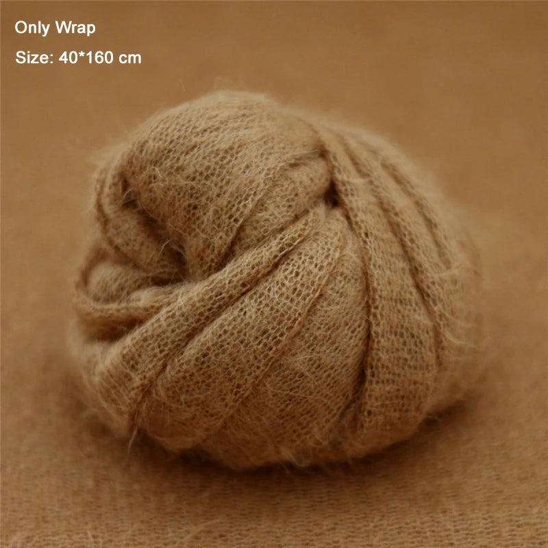 Big Size Newborn Baby Photograpgy Wraps Backdrop Blanket Mohair Infant Stretch Photo Props Background Shoot Studio 140*160cm