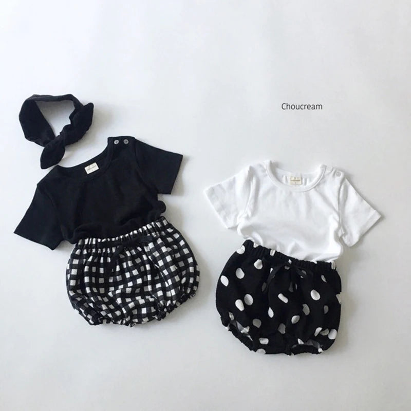 Korean Style Toddler Boys Clothes T shirts + PP shorts Infant Clothes
