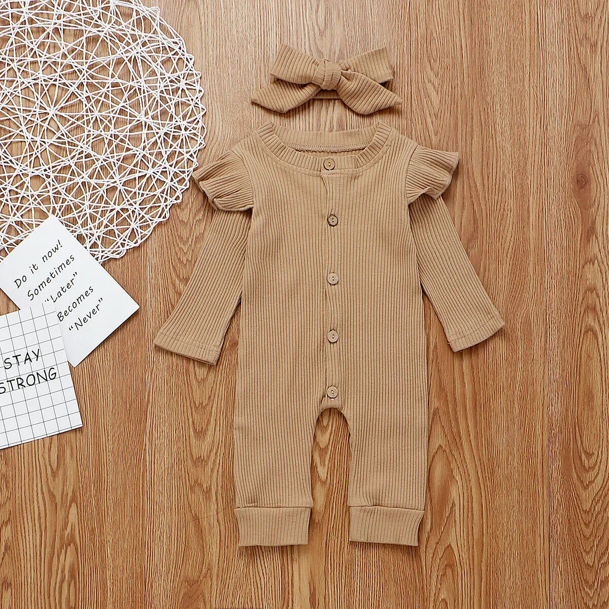 Baby Clothes Knitted Cotton Romper Jumpsuit 2PCS Outfits