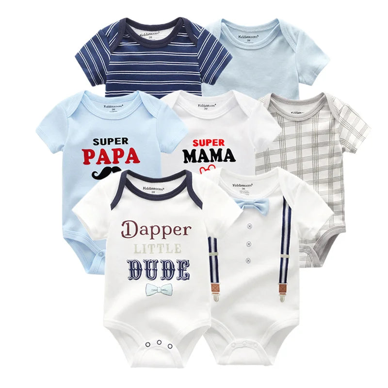 Newborn Baby Clothing 7Pcs/Lot Infant Bodysuits 100%Cotton