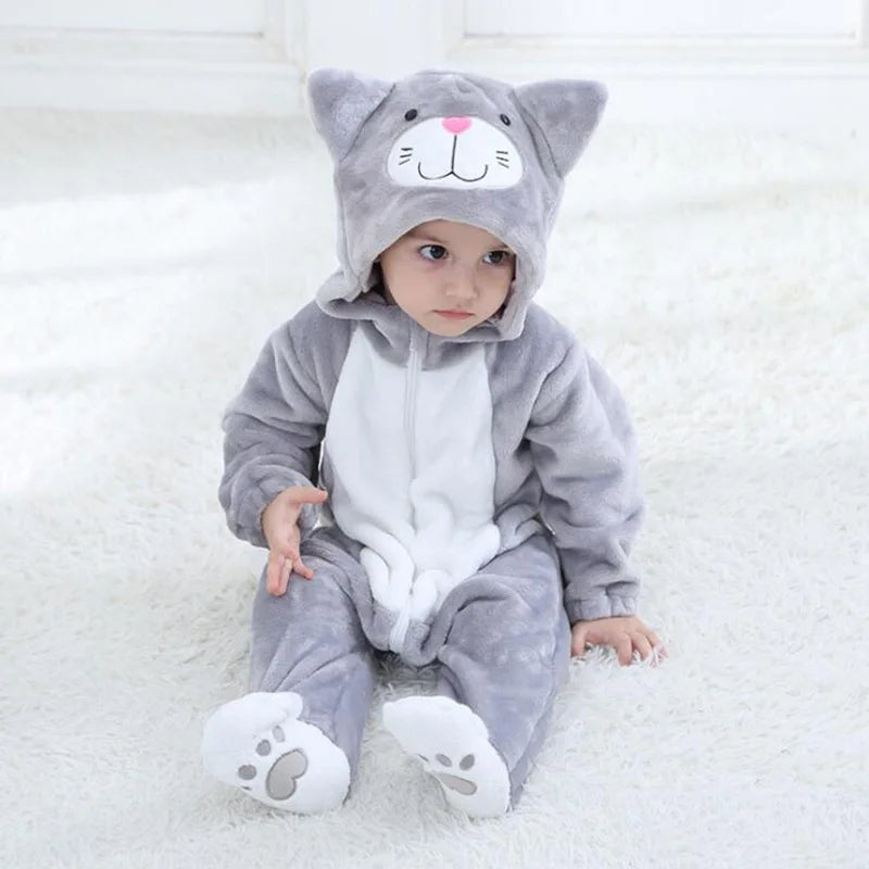 Winter Batman Baby Cotton Clothes Flannel Jumpsuits Custome