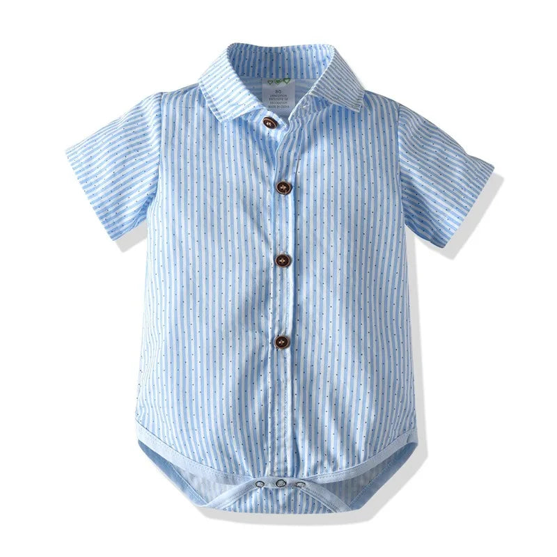 Summer Boys Clothes Baby Outfits Set Bow Tie Bib Suit