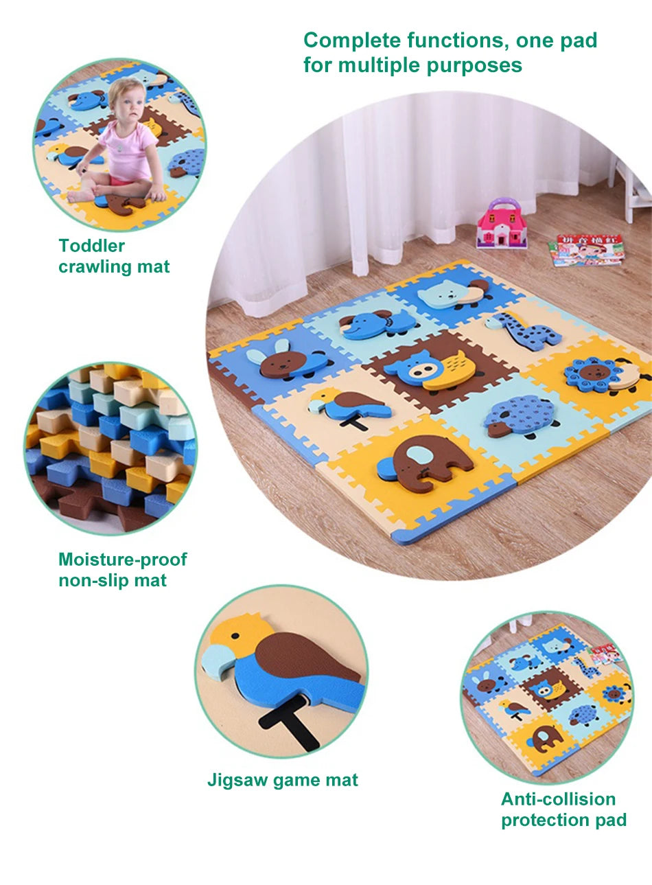 Baby Play Mat Crawling Rugs 30*30*1.3CM