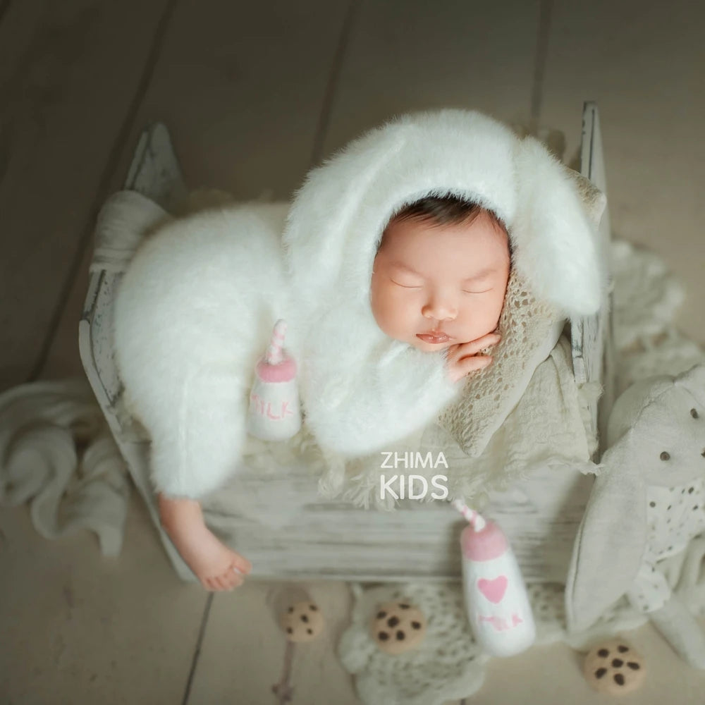 Fuzzy Newborn Knitting Pattern Newborn Bunny Romper