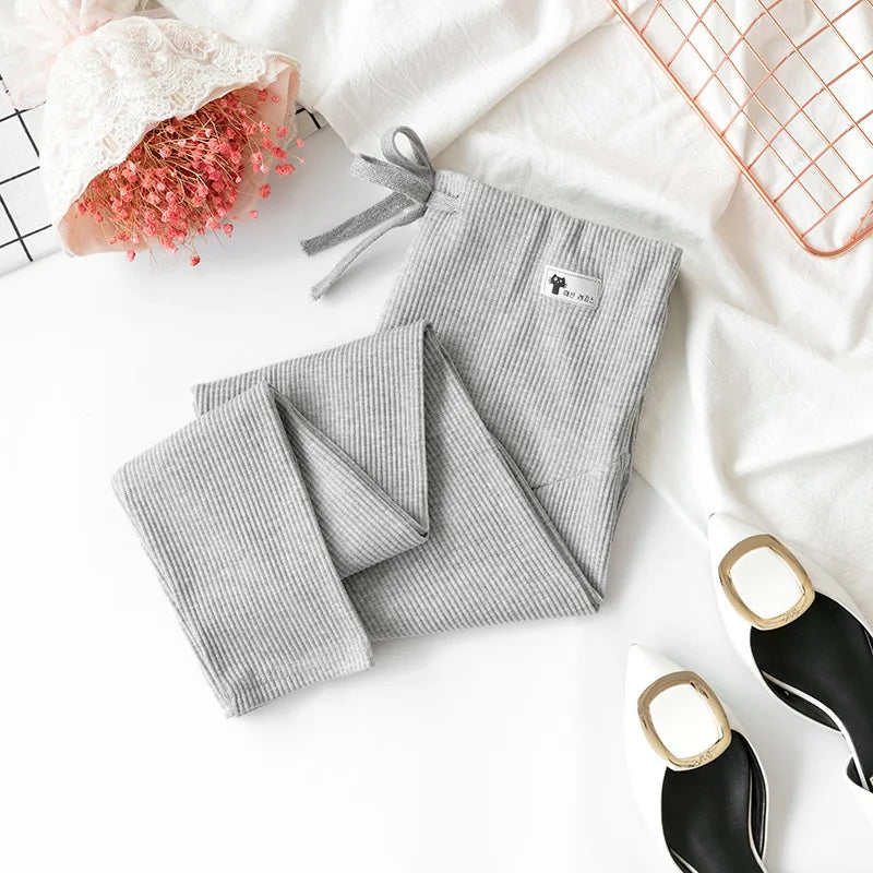 Casual Leggings For Pregnant Women Elastic High Waist