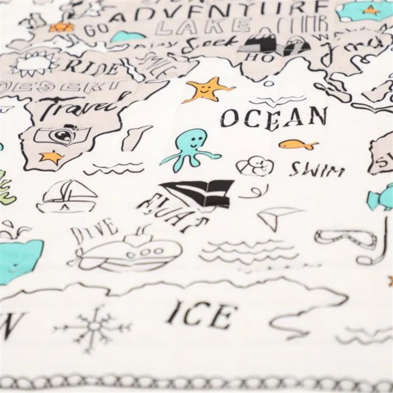 Baby Play Mats Kids World Map Nordic Rug Crawling Children's Carpet In The Nursery Toys Infant Gym Playmat Kids Room Decor Gift