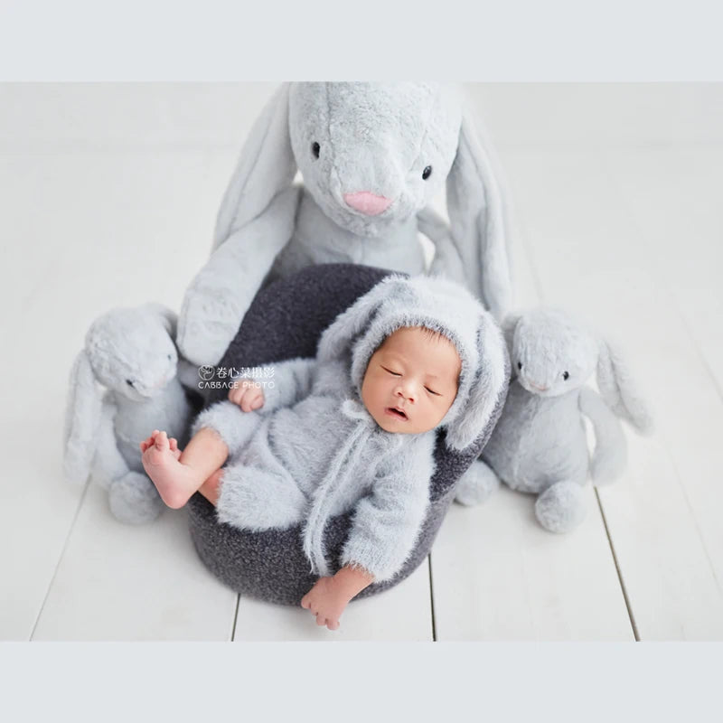 Fuzzy Newborn Knitting Pattern Newborn Bunny Romper