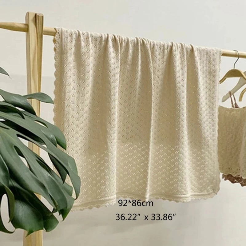 Baby Knitted Cotton Blanket 92x86cm Newborn