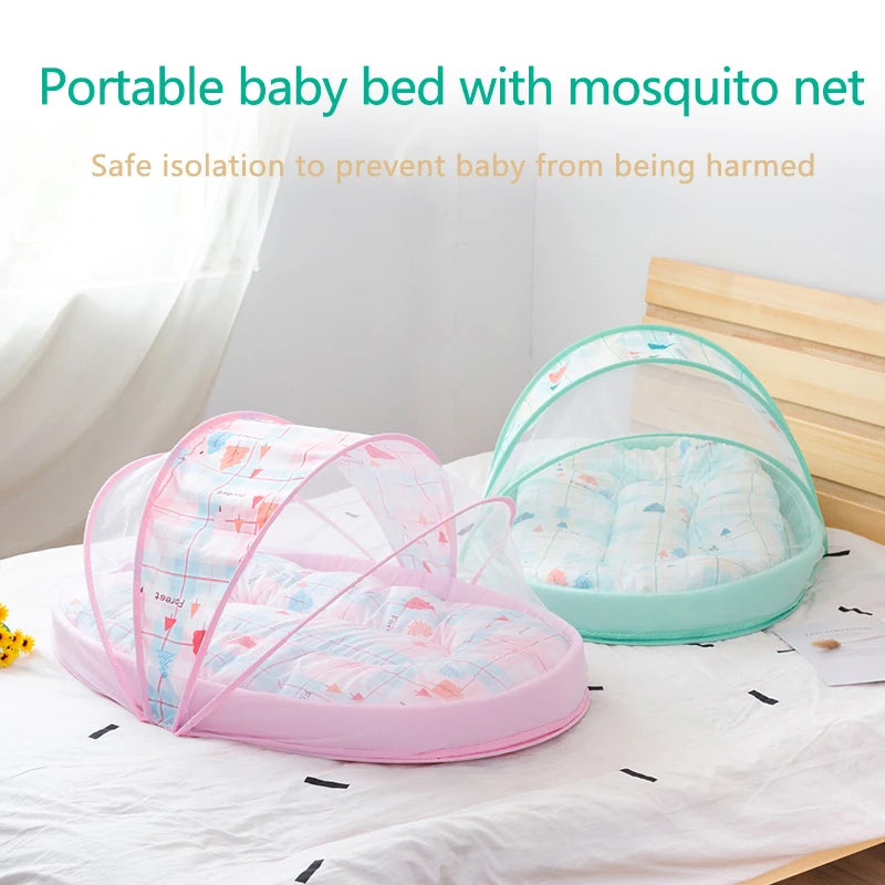 Baby Travel Portable Mobile Crib Baby Nest Cot Newborn Multi-function Folding Bed Child Foldable Chair  Mosquito Net