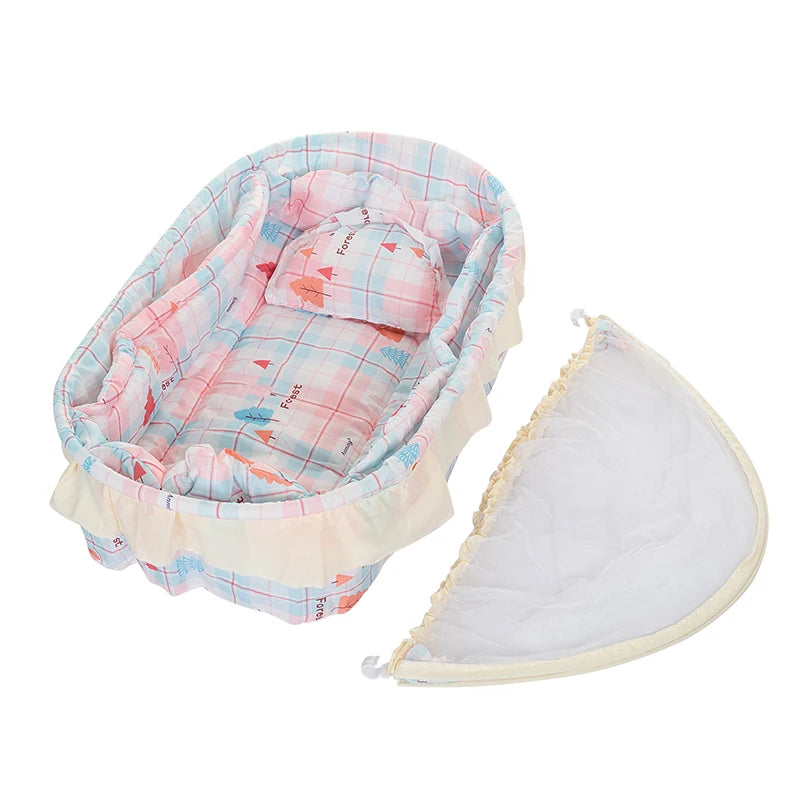 Baby Travel Portable Mobile Crib Baby Nest Cot Newborn Multi-function Folding Bed Child Foldable Chair  Mosquito Net