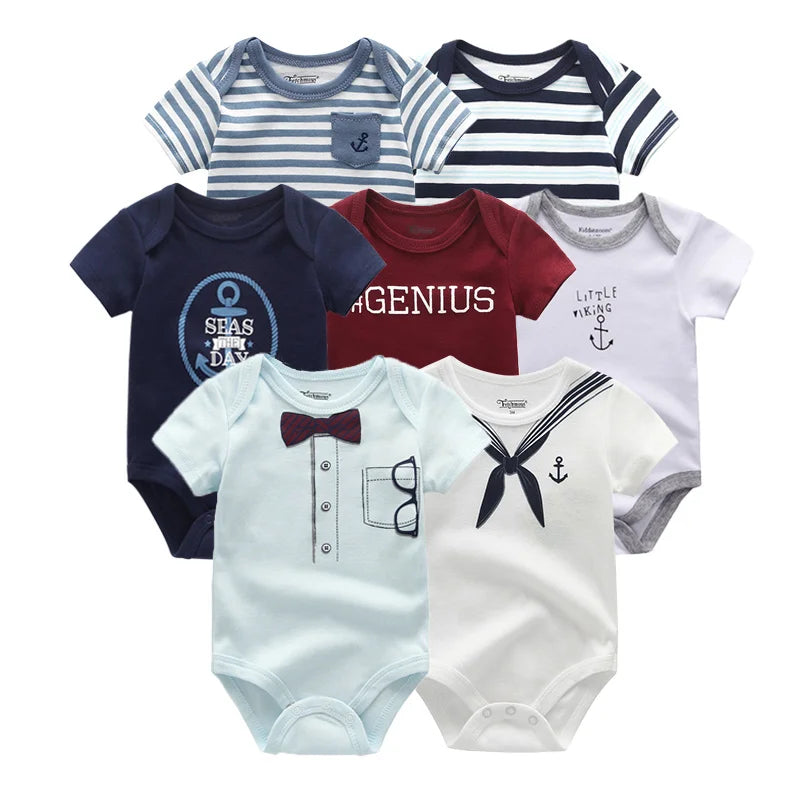 Newborn Baby Clothing 7Pcs/Lot Infant Bodysuits 100%Cotton