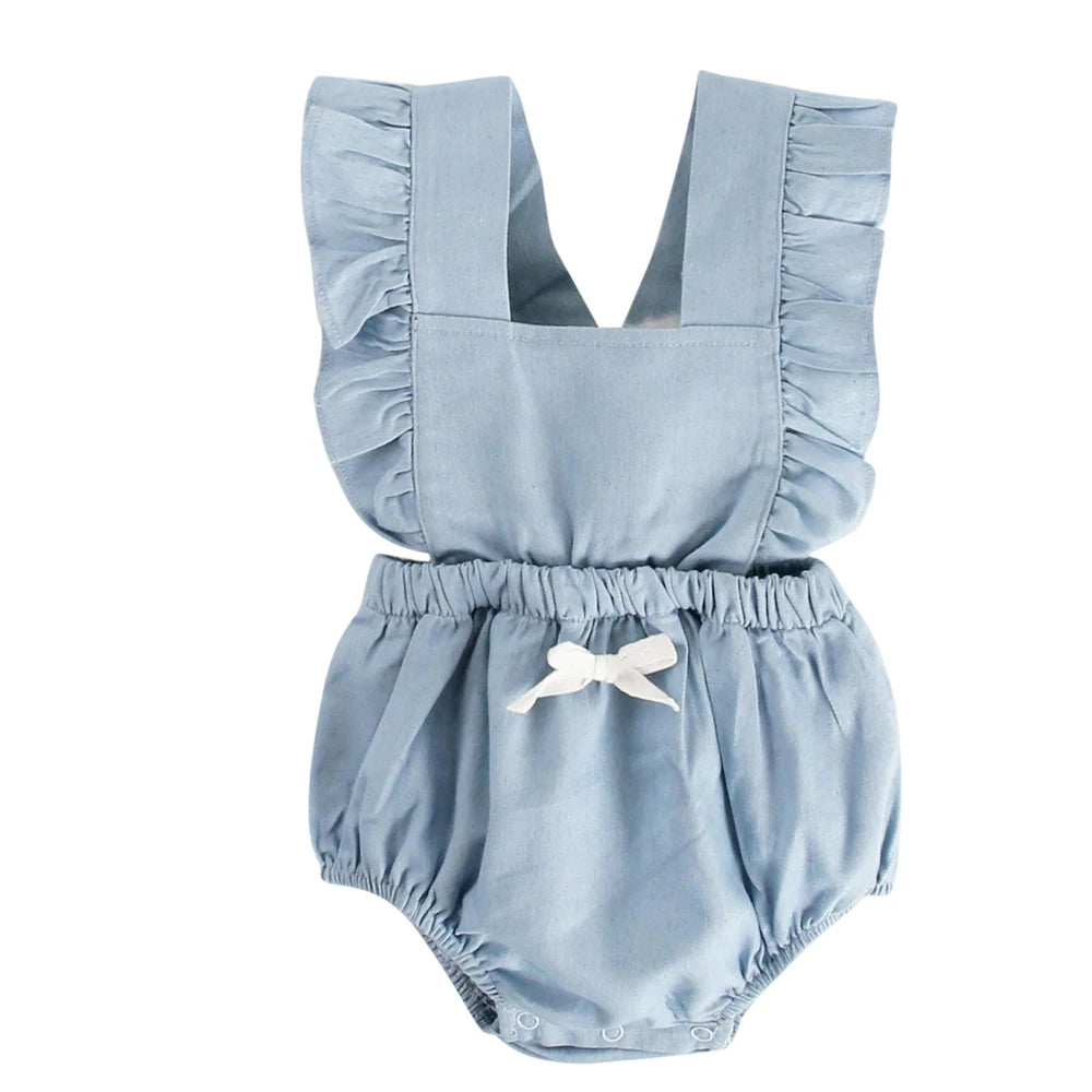 Cute Summer Princess Baby Girls Cotton Bodysuits