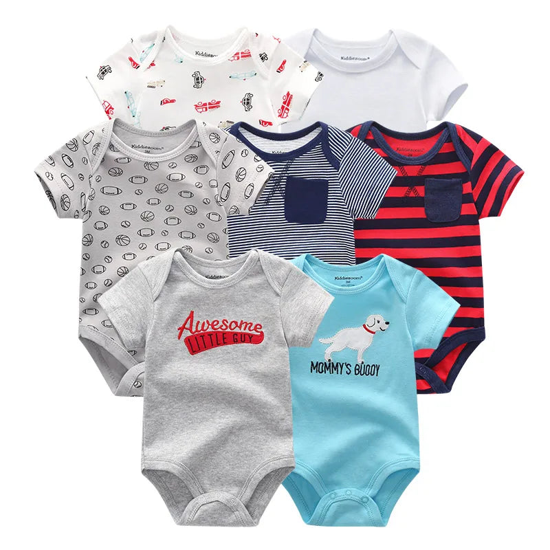Newborn Baby Clothing 7Pcs/Lot Infant Bodysuits 100%Cotton