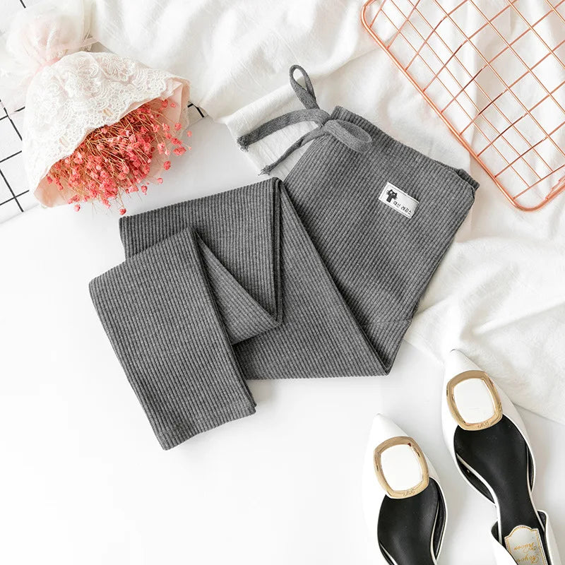 Casual Leggings For Pregnant Women Elastic High Waist