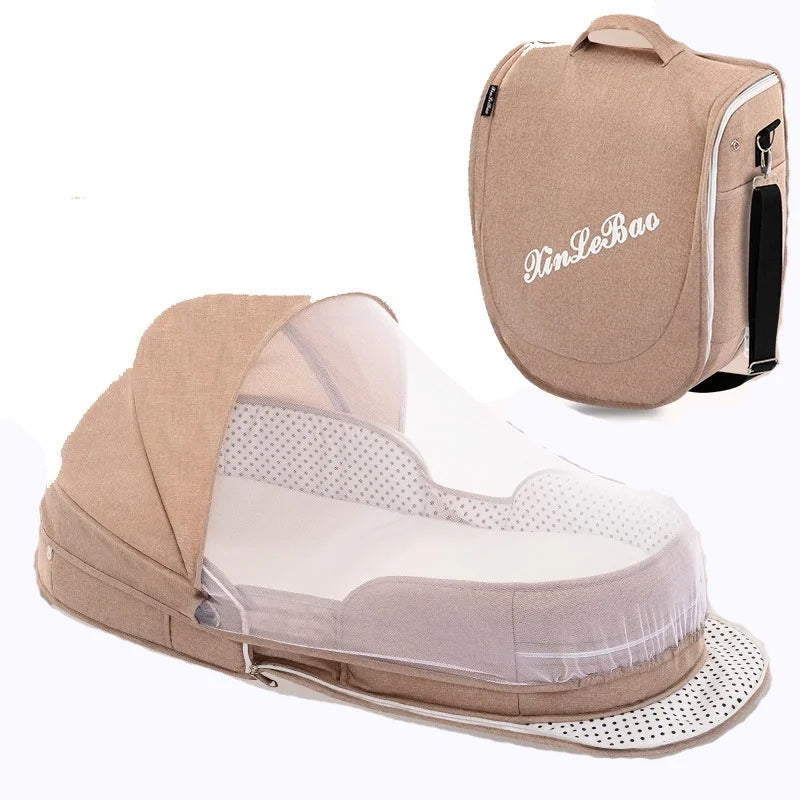Breathable Mosquito Net Portable Baby Bed Bumper Diaper Bag Backpack Sleeping Baby Nest for Newborns Portable Cribs Bed in Bed