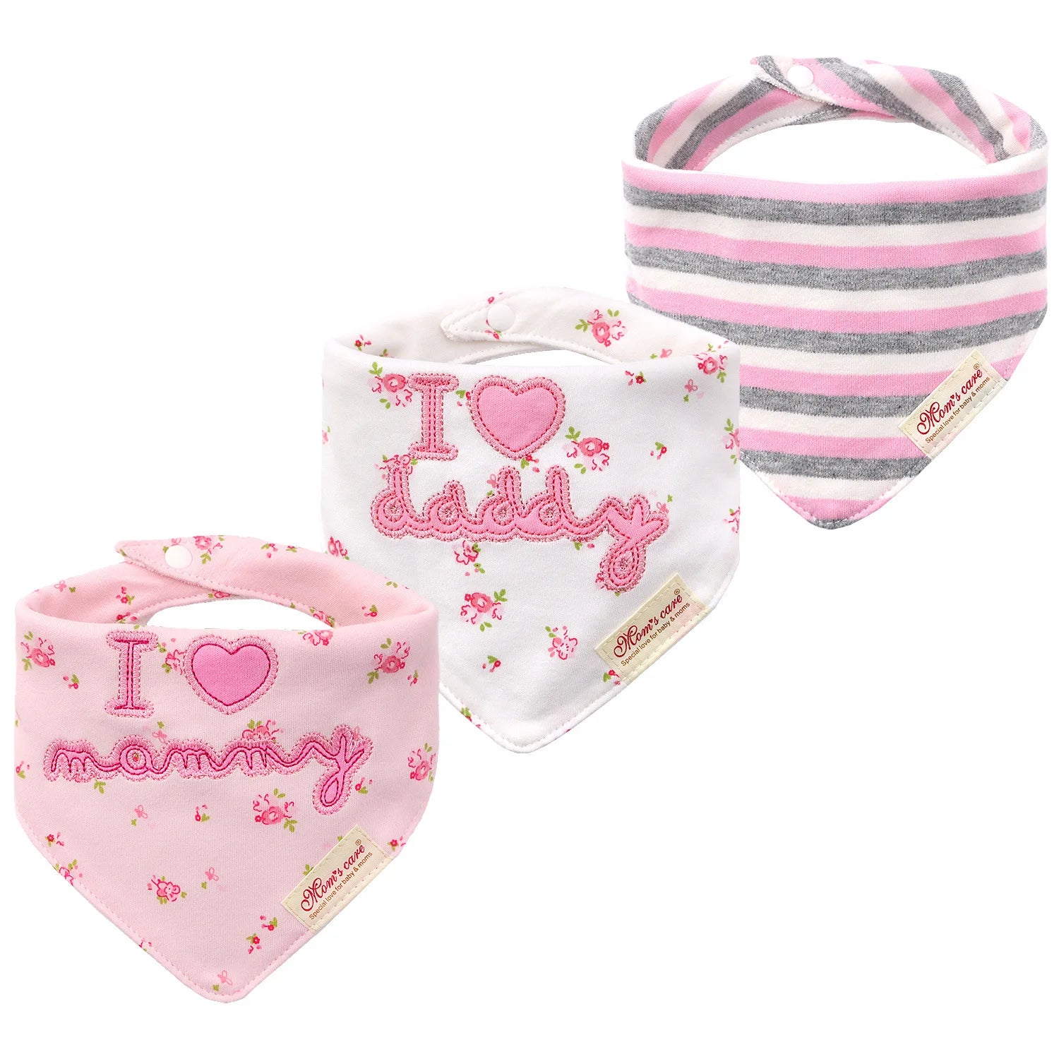 Cotton Cartoon Baby Bibs 3pcs Bandana Set Saliva Towel