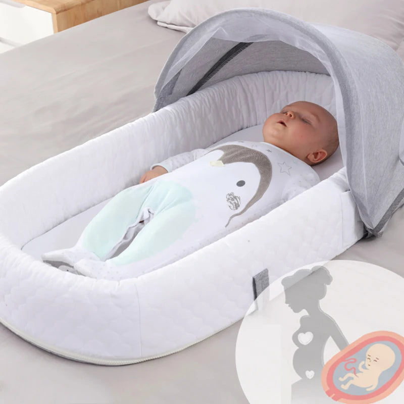 Sleeping Baby Nest for Newborns Portable Cribs Bed in Bed