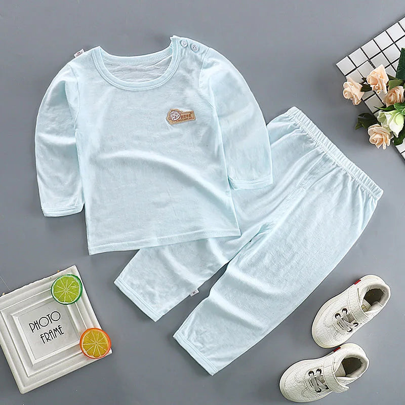 Pure Cotton Sets For Girls Baby Summer Sleepwear