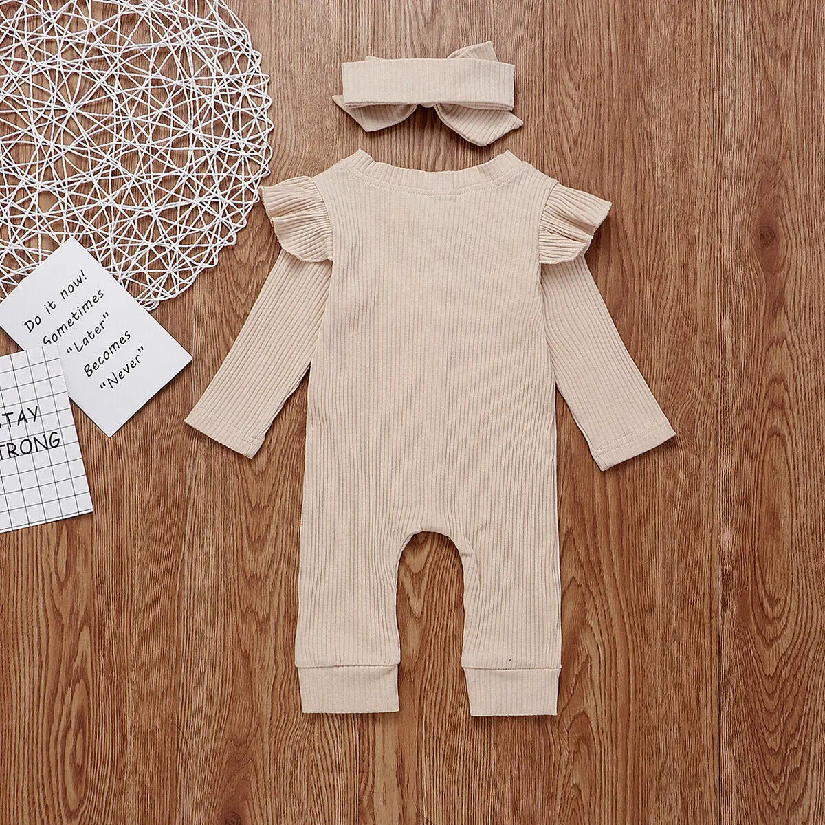 Baby Clothes Knitted Cotton Romper Jumpsuit 2PCS Outfits