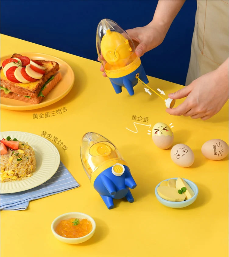 Manual Egg Mixing Machine Egg Yolk Mixer Egg Shaker Mini Portable Egg Yolk Protein Mixer For Kids