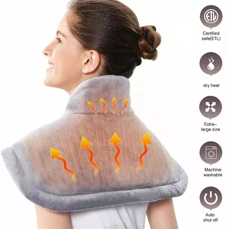 Electric Heating Shoulder Neck Heating Pad Warming Blanket Electric Heating Shoulder Wrap Pain Relief Temperature Controller