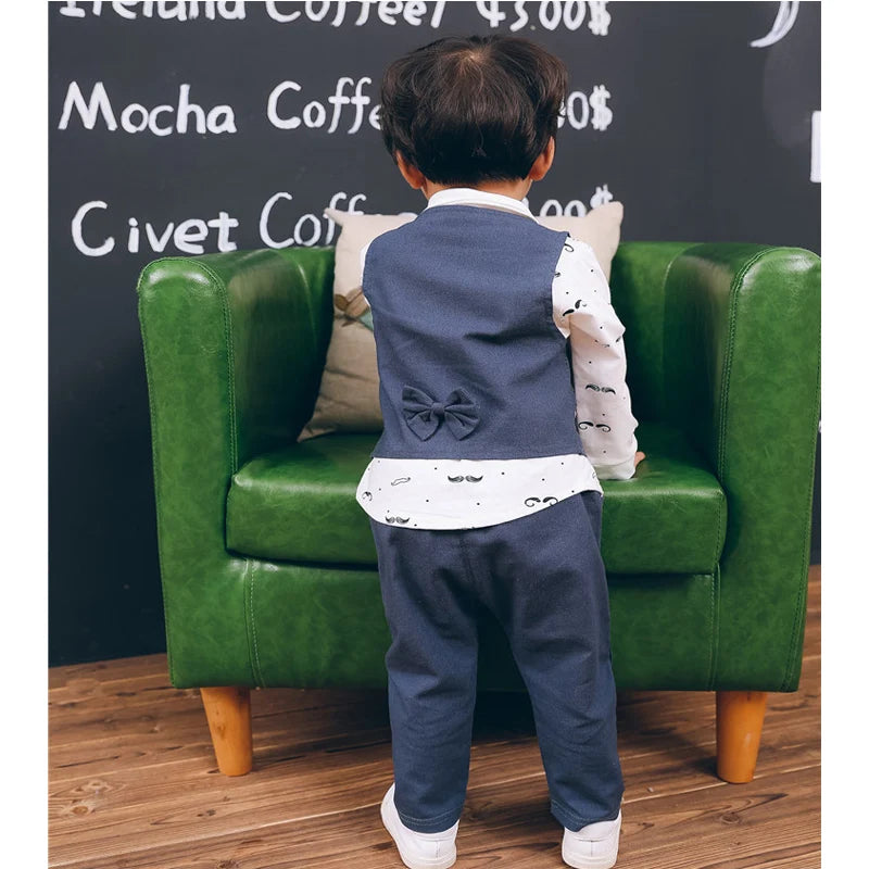 Spring 3pcs suit for babies cloth kid boy clothing sets