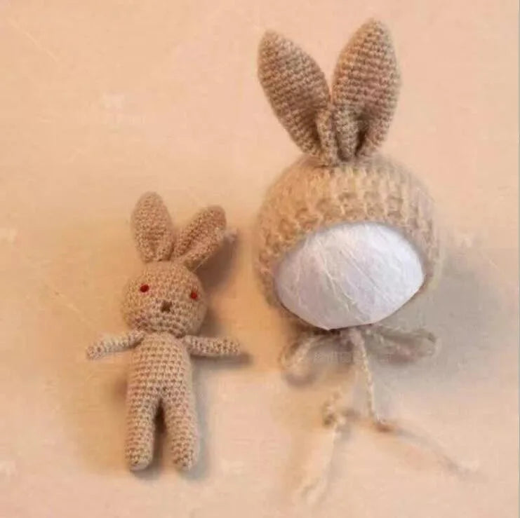Newborn Cartoon chicken Doll Crochet Knit Accessory