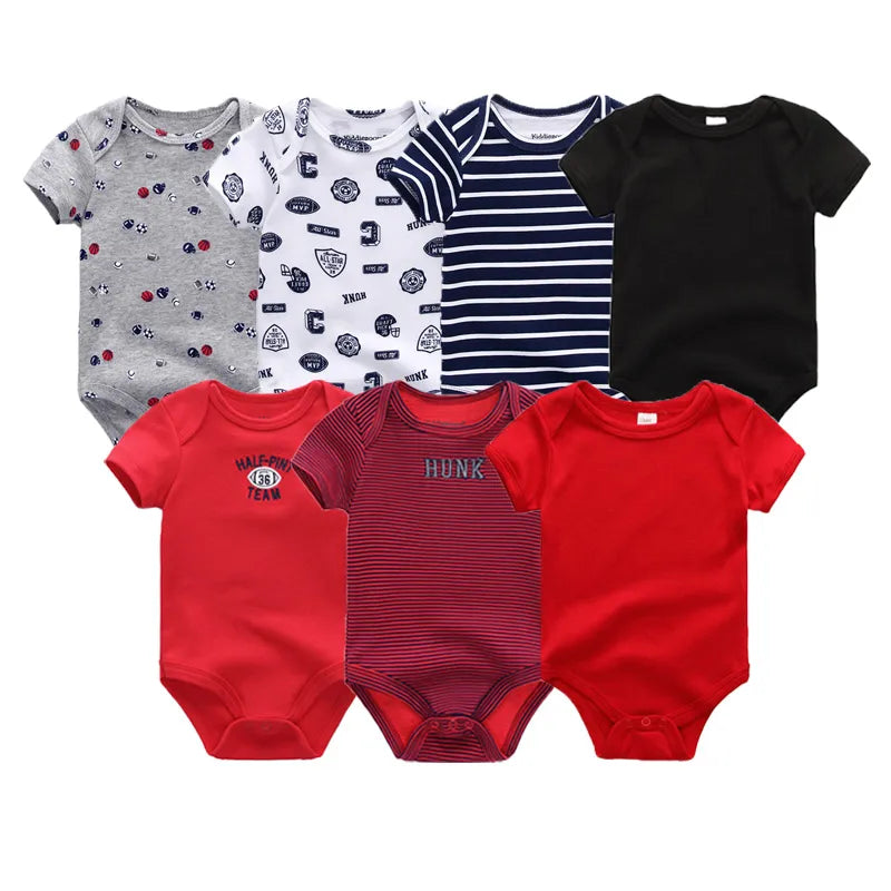 Newborn Baby Clothing 7Pcs/Lot Infant Bodysuits 100%Cotton