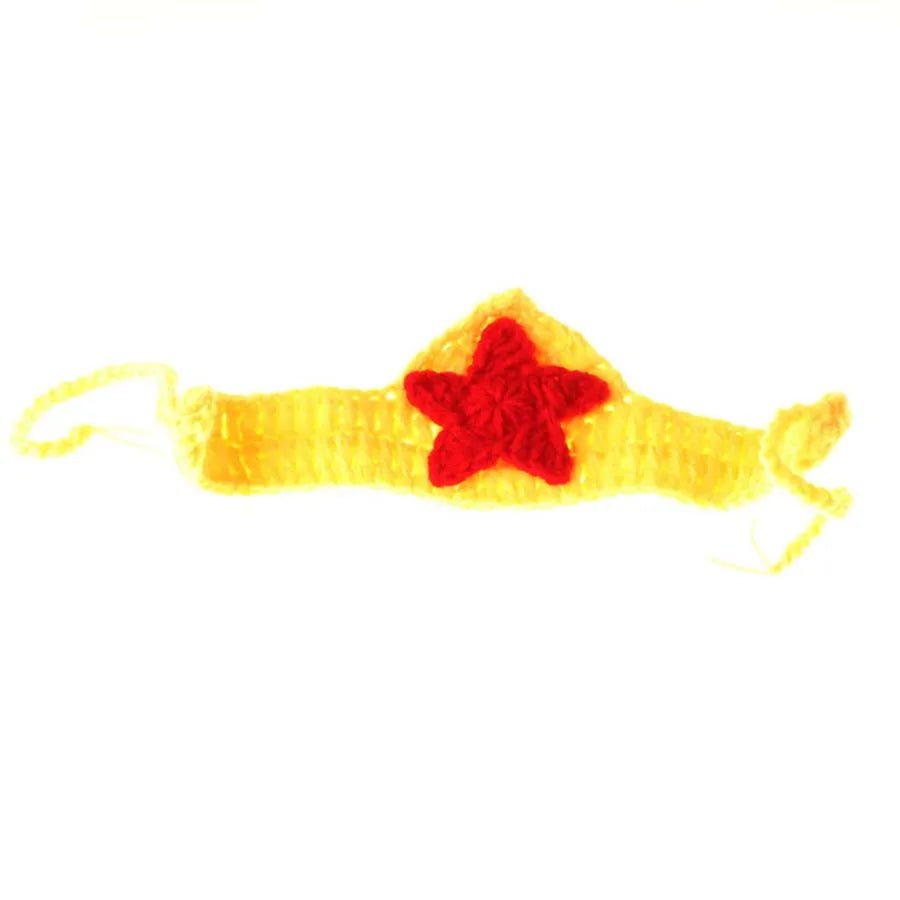 Crochet WonderWoman Newborn Photo Props Superhero Inspired Baby Costume Infant Knitted Photography Prop Halloween Outfit