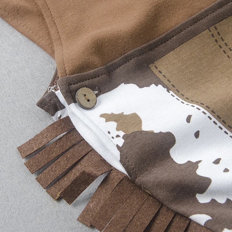 Baby Costume Infant Cowboy 3pcs Sets Hat+Scarf+Romper