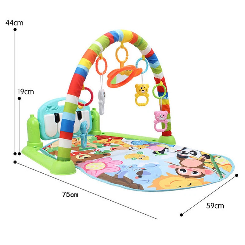 Baby Play Mat Kids Rug Educational Puzzle Carpet With Piano Keyboard Cute Animal Playmat Baby Gym Crawling Activity Mat Toys 49